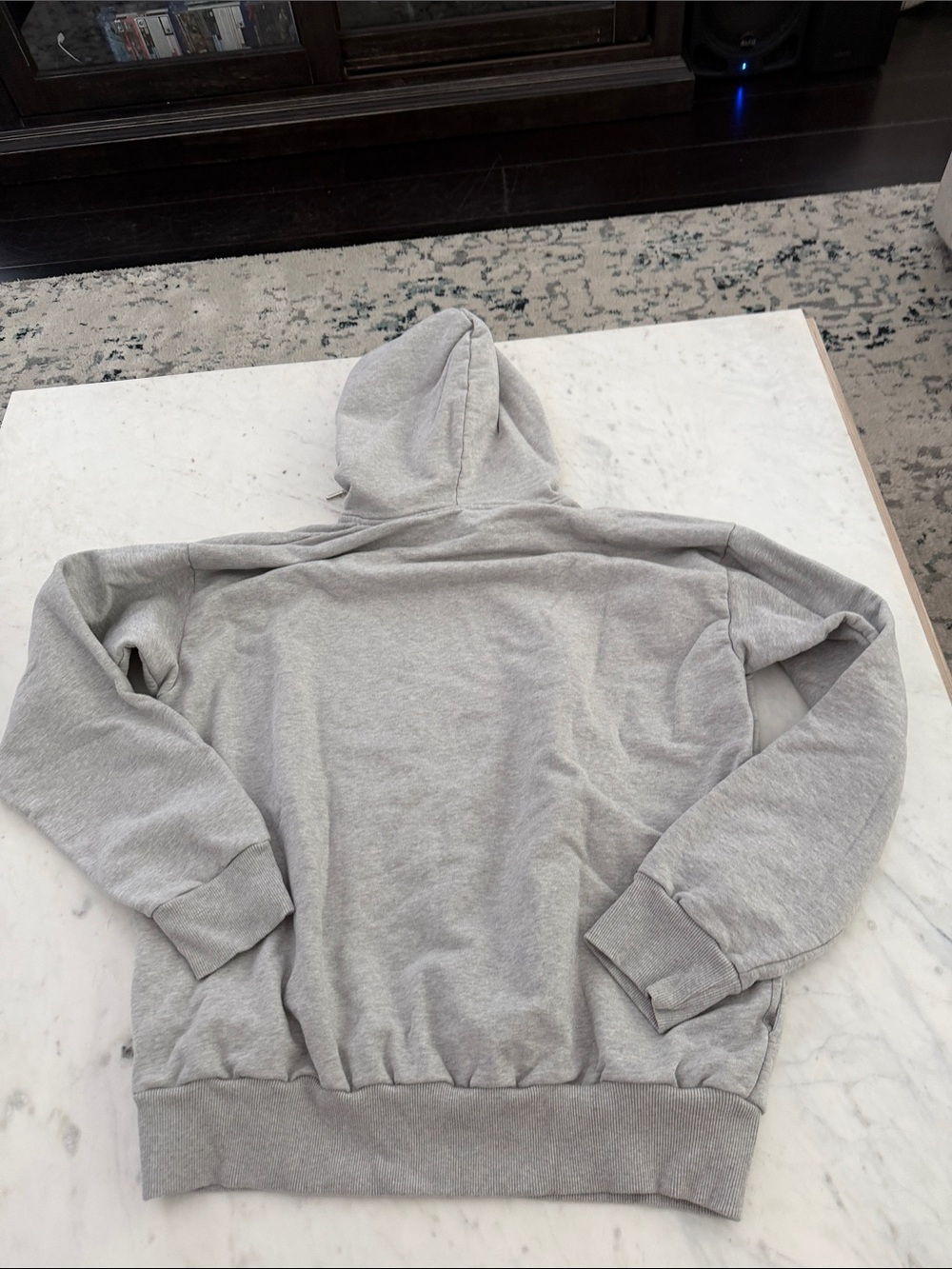 Diesel Light Gray Hoodie with Red Logo Patch - Picture 4 of 4